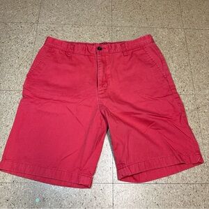 Nautica Mens Red‎ Chino Shorts Flat Front Cotton Casual Beach Preppy Vacation 34